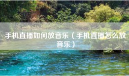 手机直播如何放音乐（手机直播怎么放音乐）