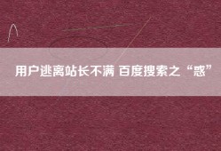 用户逃离站长不满 百度搜索之“惑”