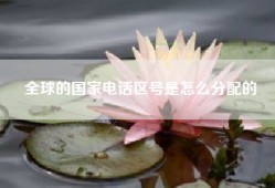 全球的国家电话区号是怎么分配的