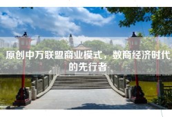 原创中万联盟商业模式，数商经济时代的先行者