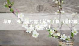 苹果手机当遥控器（苹果手机当遥控器怎么弄的）