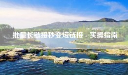 批量长链接秒变短链接 - 实操指南