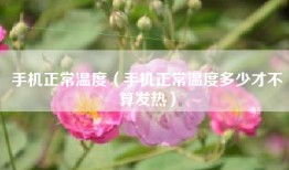 手机正常温度（手机正常温度多少才不算发热）