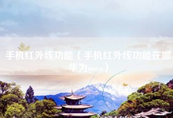 手机红外线功能（手机红外线功能在哪华为nova）