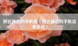 附近最近的手机店（附近最近的手机店有多远）
