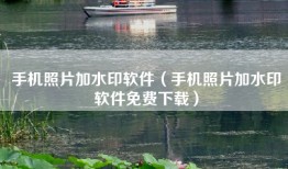 手机照片加水印软件（手机照片加水印软件免费下载）