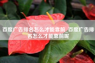 百度广告排名怎么才能靠前_百度广告排名怎么才能靠前呢