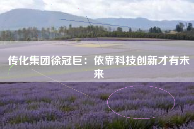 传化集团徐冠巨：依靠科技创新才有未来