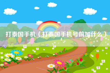打泰国手机（打泰国手机号前加什么）