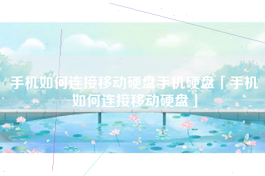 手机如何连接移动硬盘手机硬盘「手机如何连接移动硬盘」